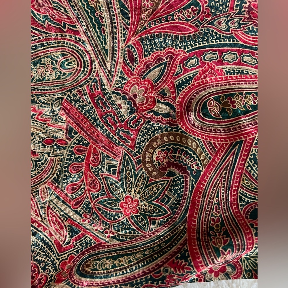 Vintage Victoria’s Secret Paisley Robe Boho Maxi Satin Robe M/L EUC - Picture 11 of 11